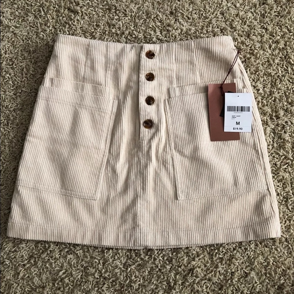 Forever 21 corduroy pleated skirt